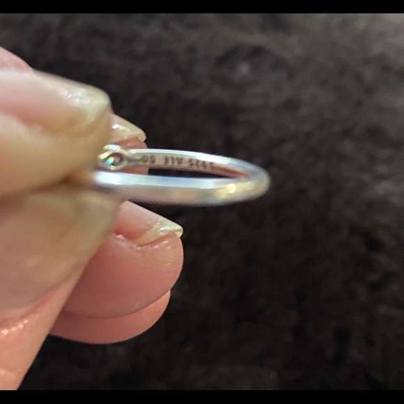 Pandora pearl and silver ring - Picture 2 of 3